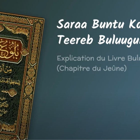 Wolof: Hadith: Saraa Buntu Koor Ci Teereb Buluugul Maraam